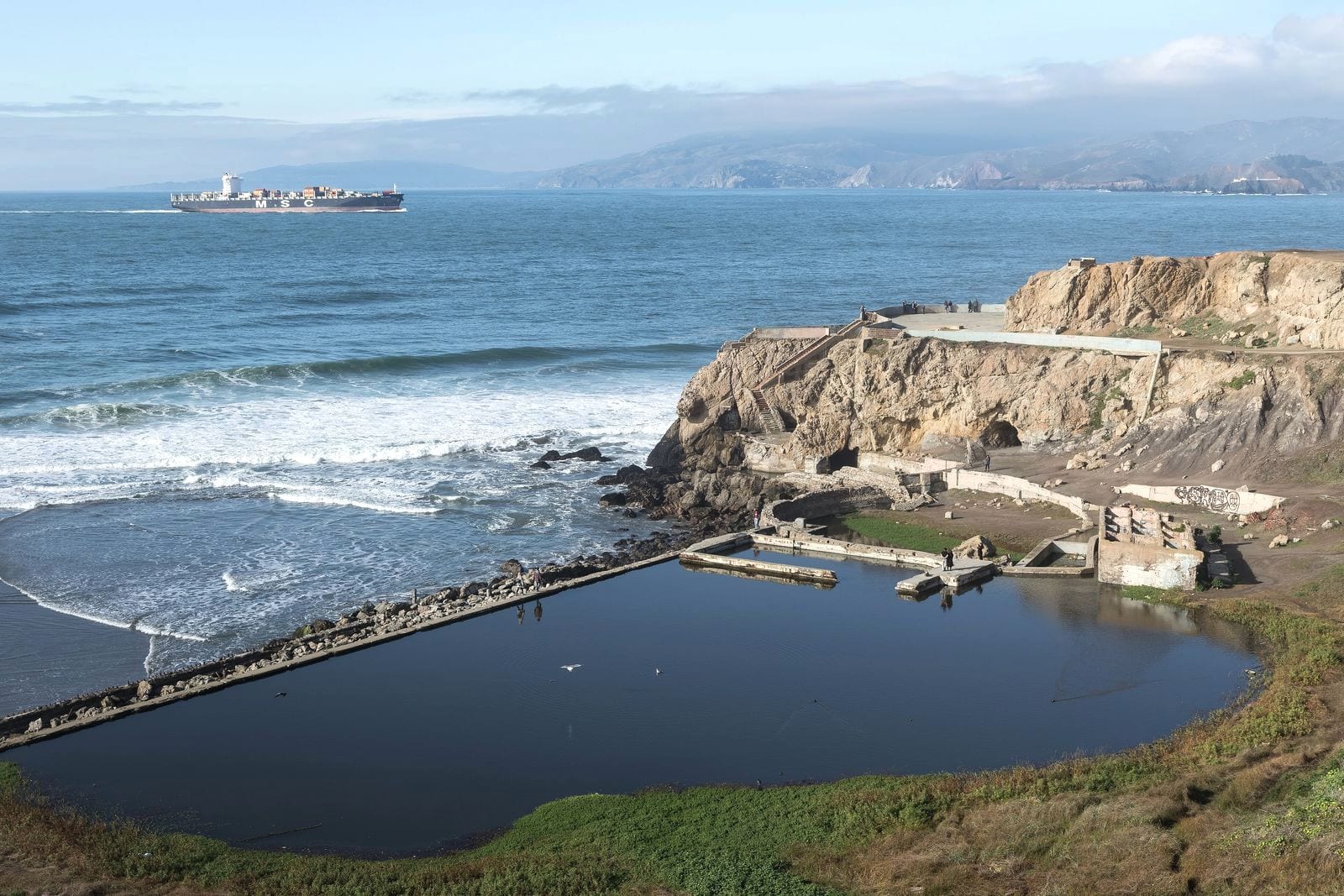 The ruins of Sutro Baths, today